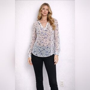 NWOT Philosophy Size S Floral Sheer Blouse